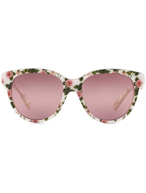Dolce & Gabbana Tropical Rose round-frame sunglasses