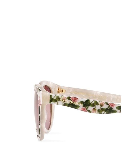 Dolce & Gabbana Tropical Rose round-frame sunglasses