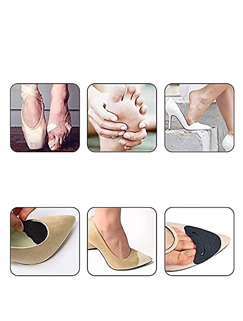 Ponpon 8 Pairs Toe Filler Inserts Reusable Shoe Filler Inserts for Too Big Shoes Adjustable Shoe Filler for Both Men and Women
