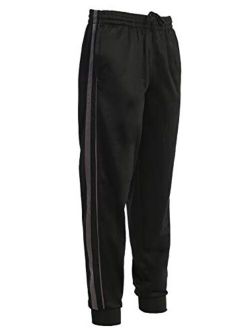 Mens Athletic Track Pants with Ribbed Cuff Leg
