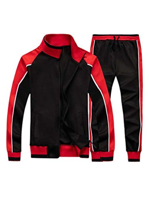 Litteking Men's Tracksuits Sweat Suit Casual Long Sleeve 2 Piece Outfit Sports Jogging Suits Set