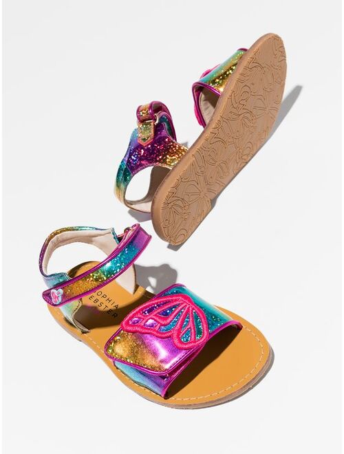 Sophia Webster Mini Butterfly Touch-Strap Flat Sandals