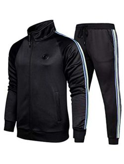 Lavnis Men's 2 Pieces Tracksuits Running Jogging Sports Suits Athletic Long Sleeve Sweatsuit