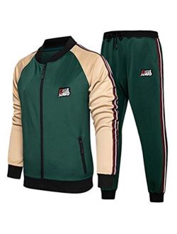 FTCayanz Men's Athletic Tracksuits Activewear Full-Zip Sport Set Casual Jogging Sweat Suit S-XXL