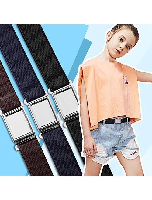 2 Pack Kids Adjustable Magnetic Belt Boys Girls Elastic Belt with Easy Magnetic Buckle By XZQTIVE
