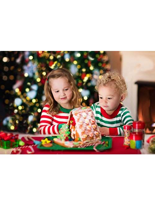 Shelry Family Matching Cotton Long Sleeve Striped Christmas Pajamas