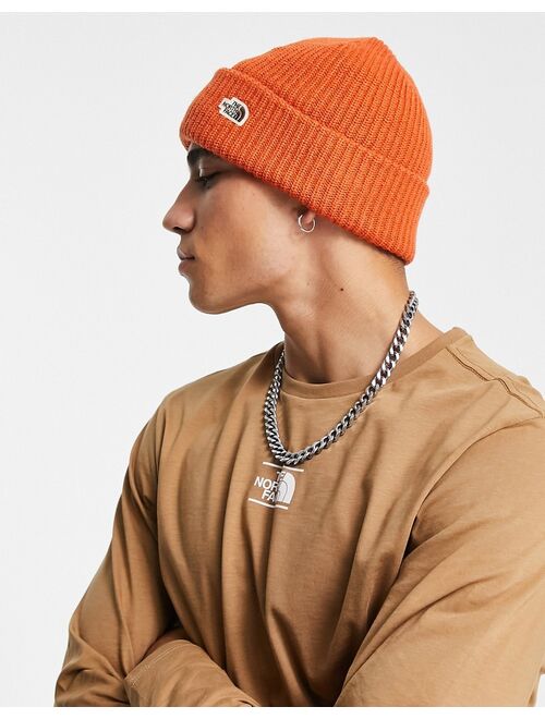 The North Face Salty Dog beanie in orange