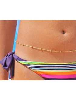 Sexy Sequins Bra Body Chain Bikini Shiny Luxury Harness Necklace Body Jewelry for Wedding Beach Body Accessories (Gold)
