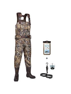 Hunting Chest Waders for Men with 800G Insulated Boots Waterproof Neoprene Bootfoot Waders