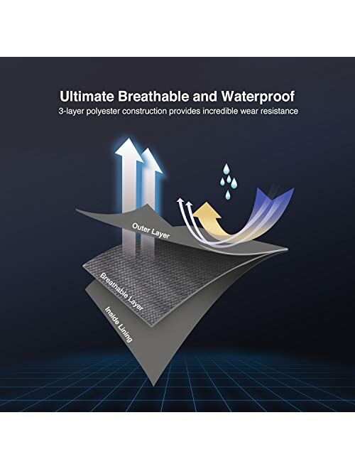 Piscifun Breathable Chest Waders - Stockingfoot Waders for Men and Women, Lightweight Fly Fishing Waders, 3-Layer Polyester Waterproof Stocking Foot Waders S M L XL XXL