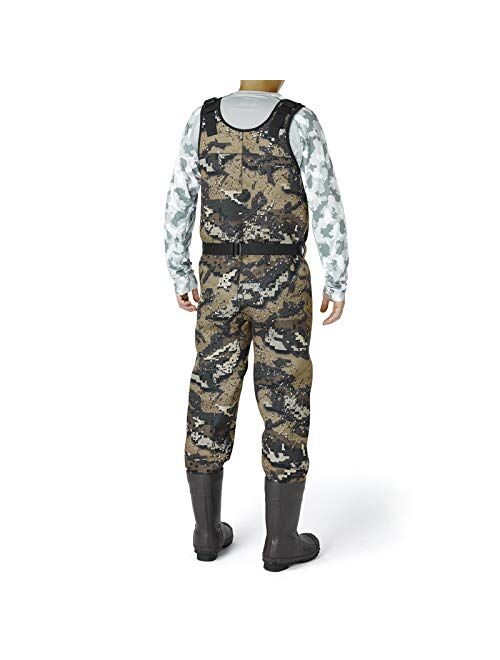 BASSDASH Bare Camo Neoprene Chest Fishing Hunting Waders for Men with 600 Grams Insulated Rubber Boot Foot in 8 Sizes