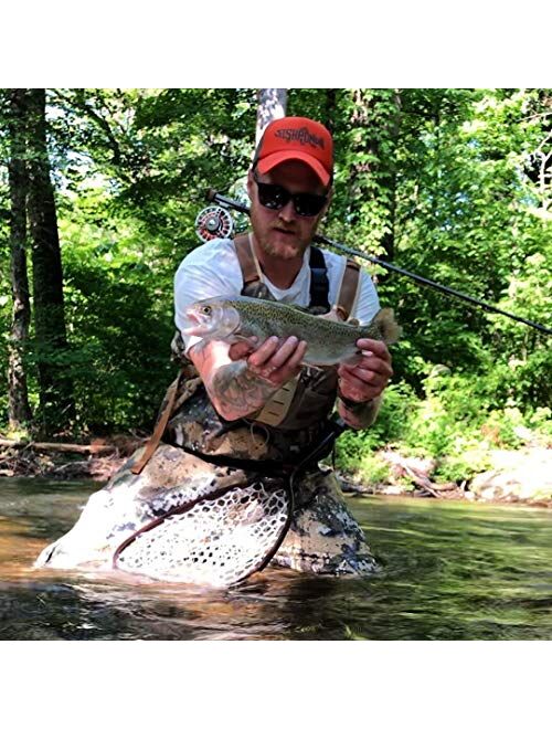 BASSDASH Breathable Ultra Lightweight Veil Camo Chest Stocking Foot Fishing Hunting Waders for Men