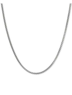 Giani Bernini Rounded Box Link 18" Chain Necklace in Sterling Silver or 18k Gold-Plated Over Sterling Silver
