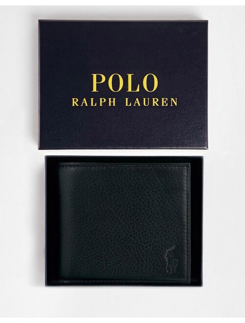 Polo Ralph Lauren leather billfold wallet in black