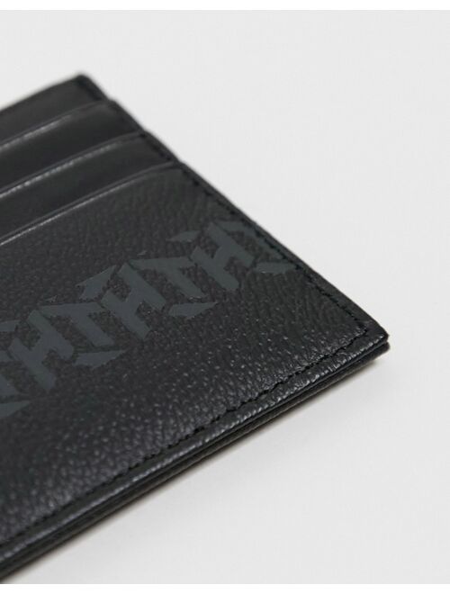 Tommy Hilfiger leather monogram cardholder in black