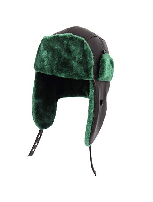 Trapper Hat Winter Hats for Men Women Hunting Ski Hat with Ear Flap National Lampoon's Christmas Vacation Cousin Eddie Trapper Faux Fux Hat Black