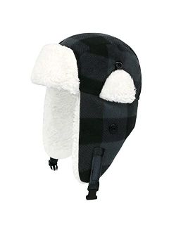 Baby Boy Hats Toddler Winter Hat Sherpa Lined Warm Trapper Hat Fleece Girl Infant Beanie