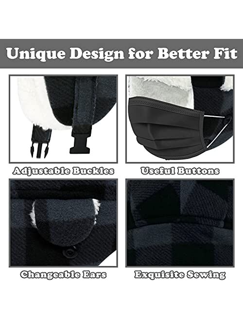 Baby Boy Hats Toddler Winter Hat Sherpa Lined Warm Trapper Hat Fleece Girl Infant Beanie