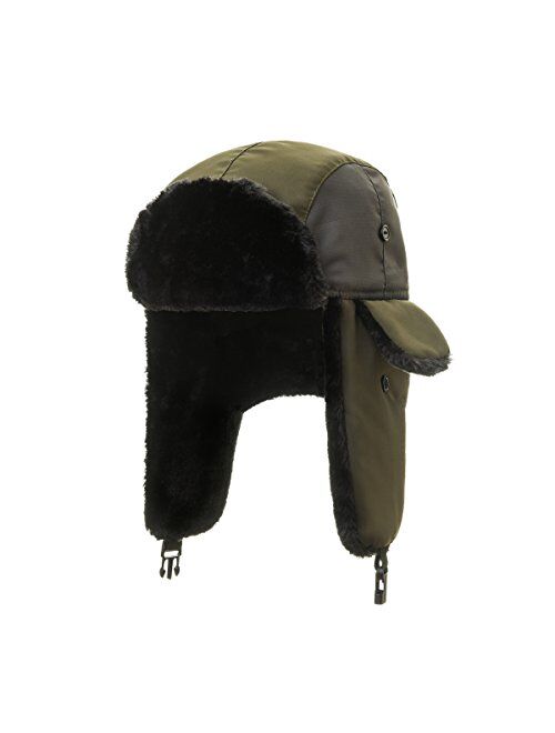 MELIFLUOS DESIGNED IN SPAIN Trapper Bomber Hat for Men and Women Russian Warm Fur Ski for Spring Fall Winter Hunting