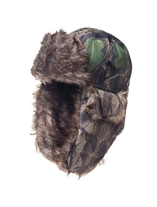 TKAS Winter Hat Cap Camouflage Ski Trapper Trooper Hunting Cold Weather Ear Flap