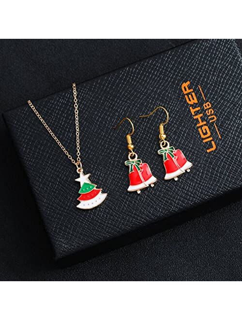 Christmas Necklace Earrings Set For Women Friend Sister Daughter Niece Gifts Christmas Gifts