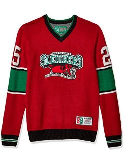 Ugly Christmas Sweater Company Men's Hockey Jersey V-Neck St. Nick Xmas Sweater