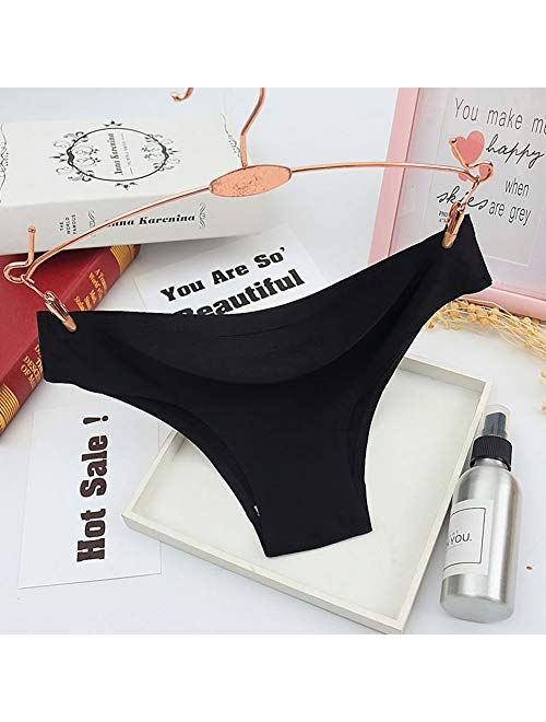 Buy Nightaste Women Seamless No Show Tanga Panties Pack of 6pcs Half Back  Coverage Cheeky Bikini Thong Underwear online