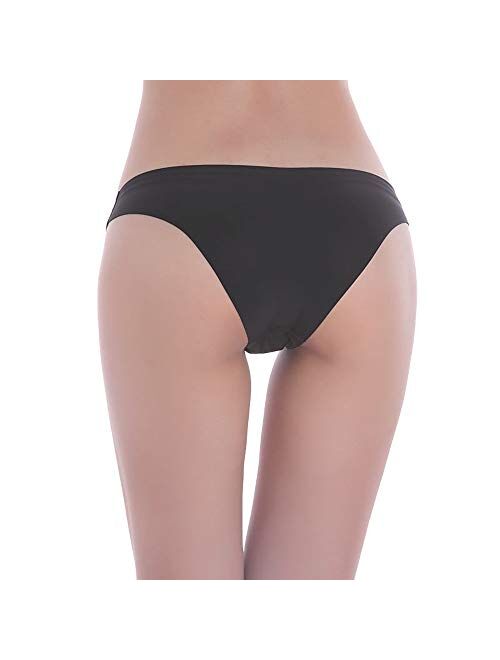 Buy Nightaste Women Seamless No Show Tanga Panties Pack of 6pcs Half Back  Coverage Cheeky Bikini Thong Underwear online