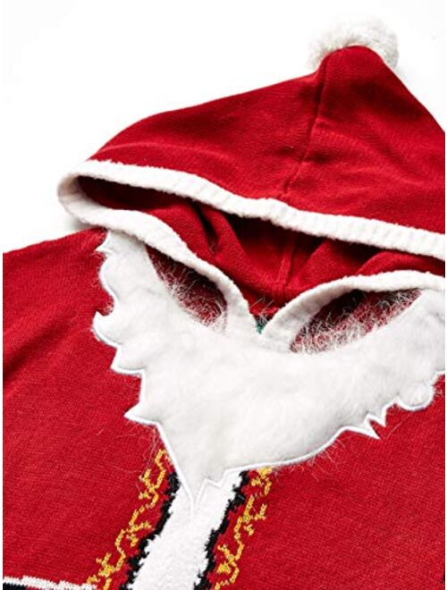 Ugly Christmas Sweater Men's Santa Hooded