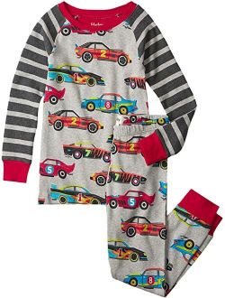 Kids Classic Race Cars Organic Cotton Pajama Set (Toddler/Little Kids/Big Kids)
