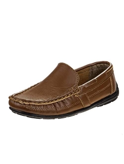 Josmo Boys’ Shoes – Casual Leatherette Moccasin Driving Loafers (Size: 5T-5 Big Kid)