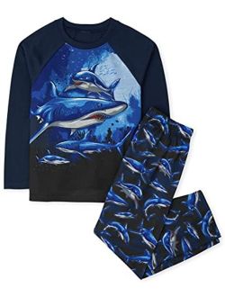Boys Long Sleeve Shark Pajamas