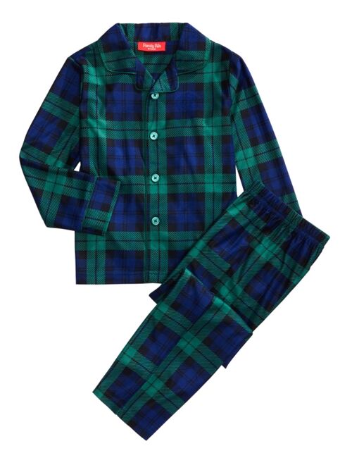Family Pajamas Matching Kids Black Watch Plaid Family Pajama Set, Created for Macy's