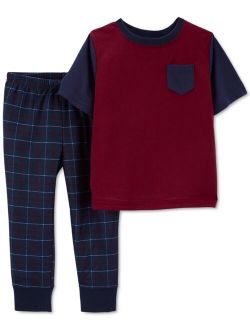 Toddler Boys 2-Pc. Plaid Pajamas Set