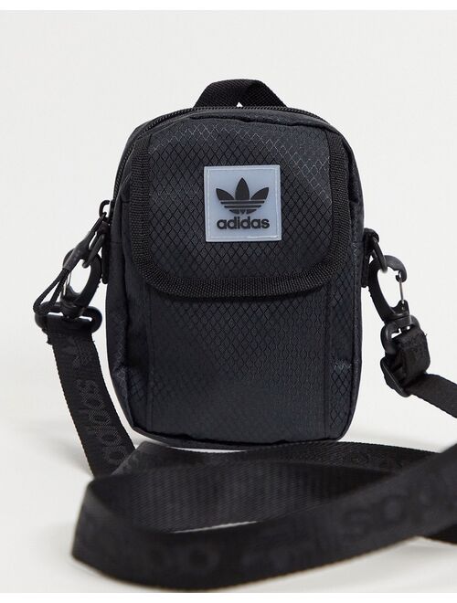 Adidas Originals Originals utility festival crossbody bag in black