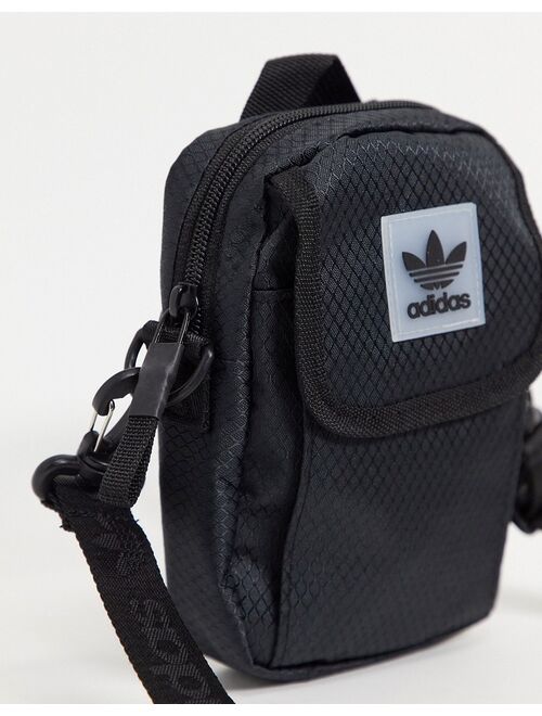 Adidas Originals Originals utility festival crossbody bag in black