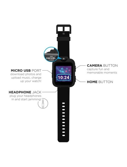 iTouch Kid's Playzoom 2 Solid Black Tpu Strap Smart Watch 41mm