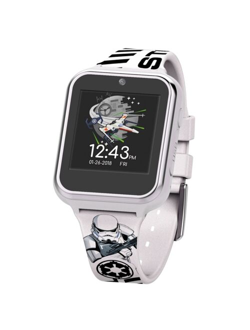 Accutime Star Wars Kid's Storm Trooper Touch Screen White Silicone Strap Smart Watch, 46mm x 41mm