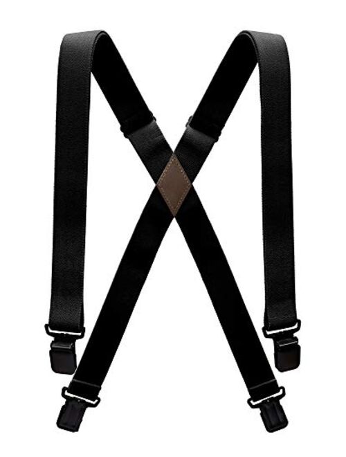 Arcade Belt Kids Adventure Suspenders: 4 Point Heavy Duty Elastic Webbing Durable Metal Clips Jessup Black