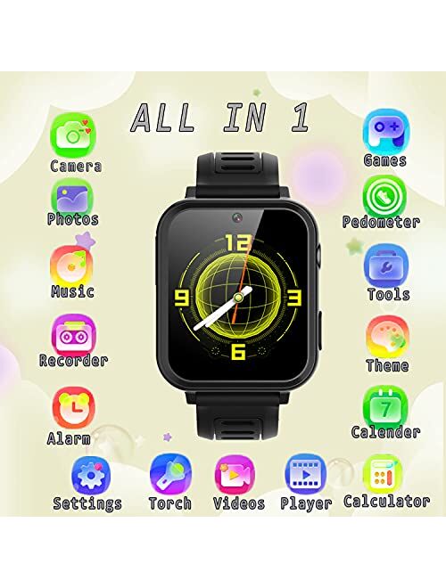 Kids Smart Watch for Boys Girls,Child Smartwatches with 16 Games Music Player Camera Alarm Clock Calculator 12/24 hr Touch Screen for Kids Age 4-12 Birthday Educational L