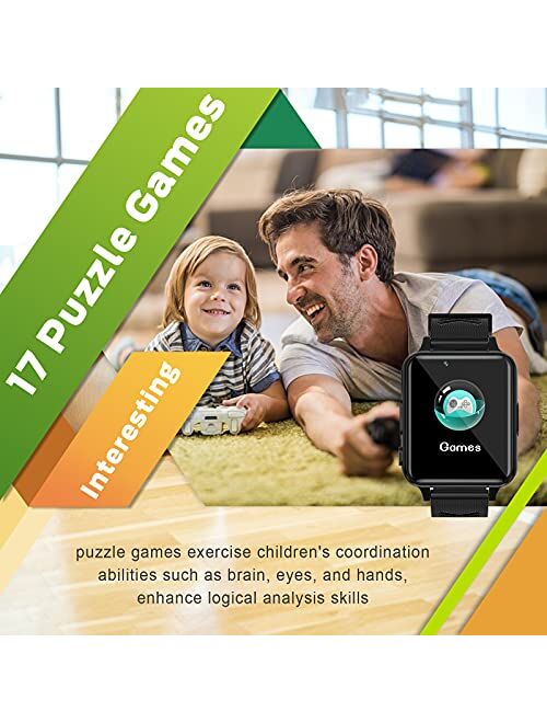 Smart Watch for Kids Girls Boys - Kids Smart Watch for 4-12 Years with Games Music Player Alarm Clock Camera Calculator Calendar Educational Toys Digital Wrist Watch Chri
