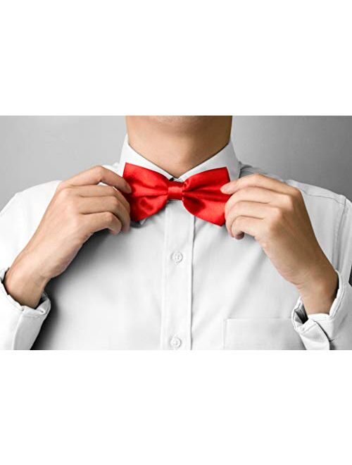 Navisima Classic Pre-Tied Bow Tie - Adjustable Formal Solid Colors Bowtie For Boys, Girls, Baby Toddler