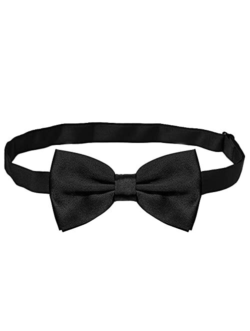 BURLET Bow Tie - Black Bow Tie - Bow Tie for Men - Bowtie Men - Silk Look