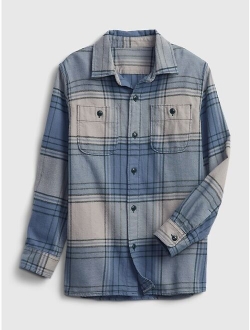 Kids 100% Organic Cotton Flannel Shirt