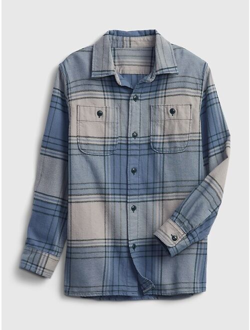 GAP Kids 100% Organic Cotton Flannel Shirt