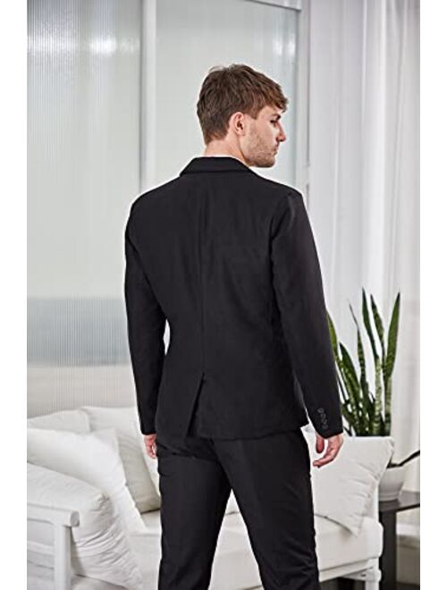 WEEN CHARM Men's Sport Coats Casual Blazer Slim Fit Suit Jackets Lightweight Tuxedo Jacket One Button