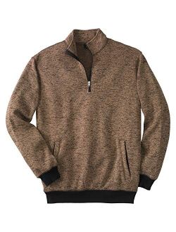 KingSize Men's Big & Tall ¼ Zip Sweater Fleece