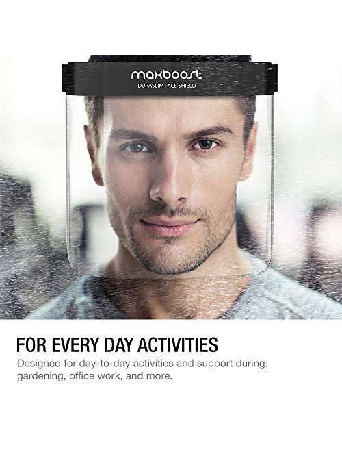 Maxboost Protective Face Shield - 3 Pack Adult Size, DuraSlim Series