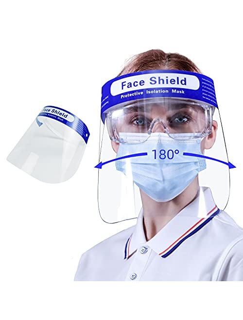 Safety clear face shield anti fog face shield for women & men Protective Face Shields 10 pcs