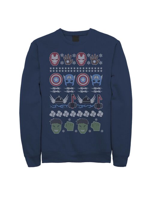 Men's Marvel Avengers Ugly Christmas Sweater Fleece
